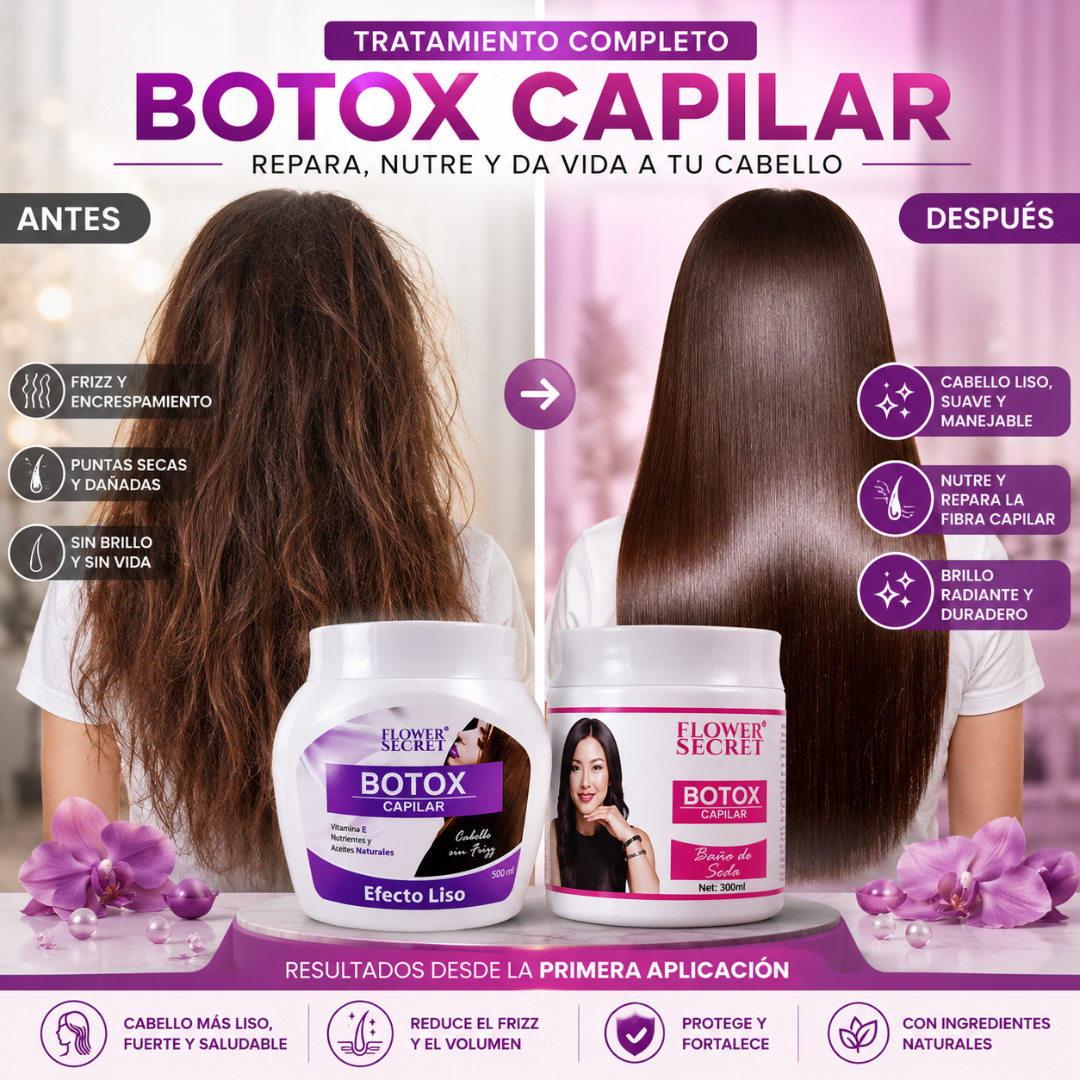 PACK RECUPERACIÓN CAPILAR FLOWER SECRET|Menos frizz|Más brillo. Más suavidad