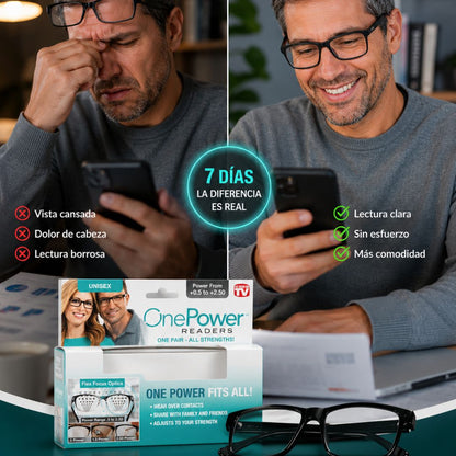 Lentes Autofoco OnePower| Vuelve a Leer con Comodidad Sin Cambiar de Lentes
