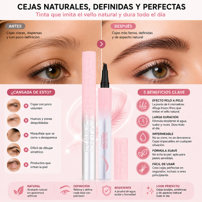 CEJAS MÁS POBLADAS Y UNA MIRADA MÁS EXPRESIVA |Resistente al agua| Efecto pelo a pelo natural