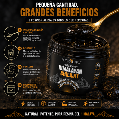 Shilajit Himalaya Puro | Energía, Vitalidad y Bienestar Natural