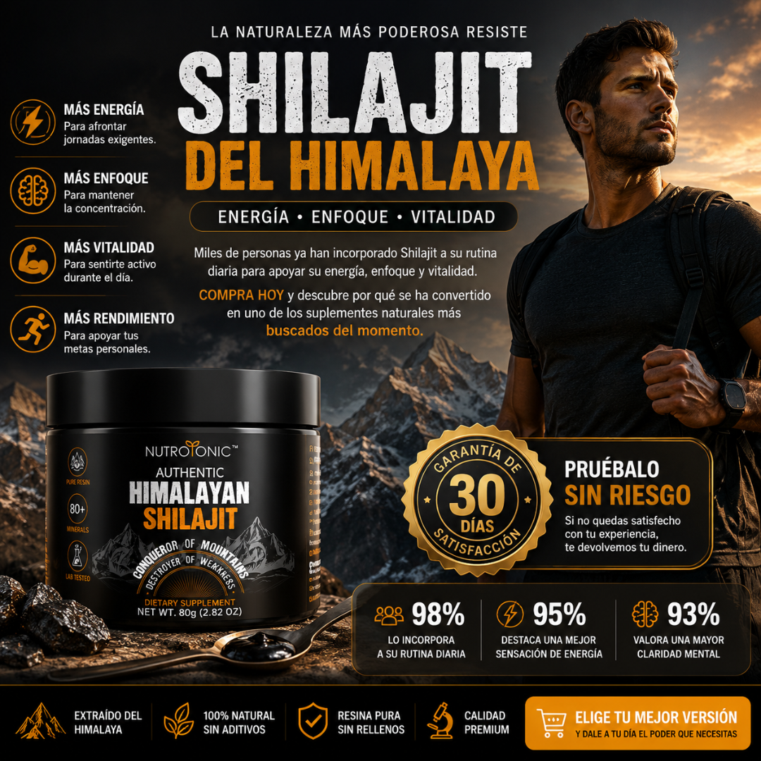 Shilajit Himalaya Puro | Energía, Vitalidad y Bienestar Natural
