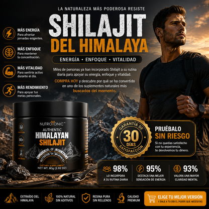 Shilajit Himalaya Puro | Energía, Vitalidad y Bienestar Natural