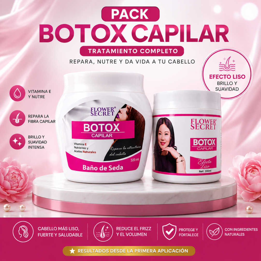 PACK RECUPERACIÓN CAPILAR FLOWER SECRET|Menos frizz|Más brillo. Más suavidad