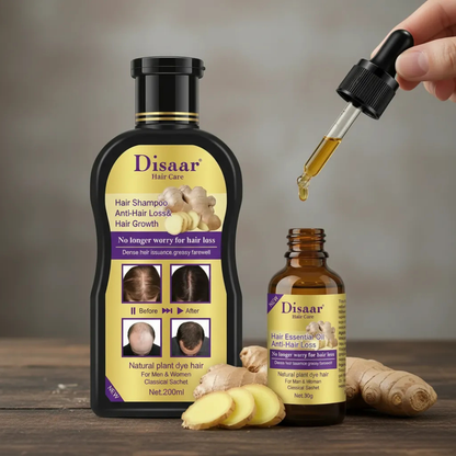 Pack Anticaída + Restauración Capilar | Shampoo y Sérum de Jengibre