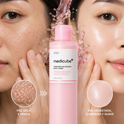 Tónico Lechoso De Niacinamida Rosa Medicube PDRN