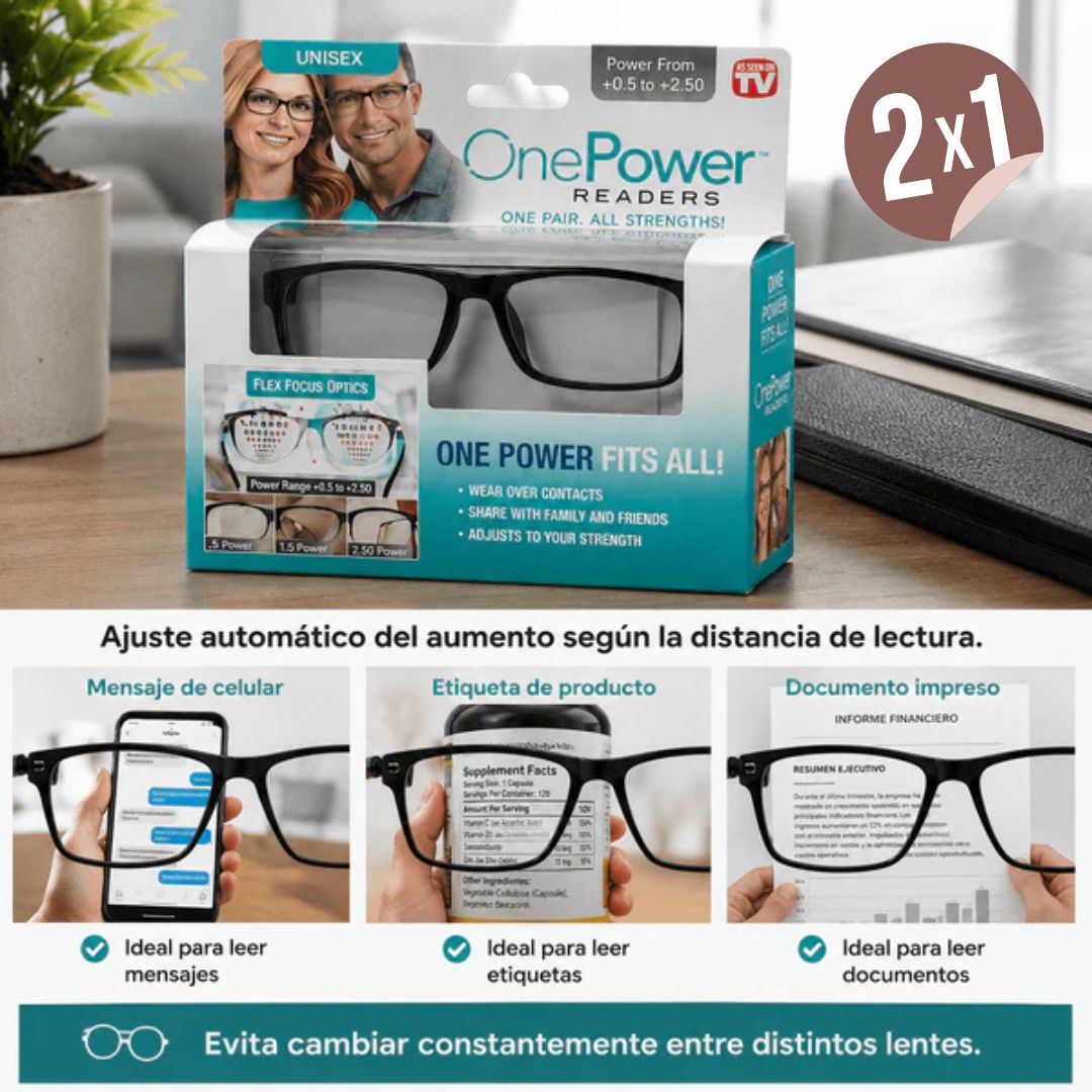 Lentes Autofoco OnePower| Vuelve a Leer con Comodidad Sin Cambiar de Lentes